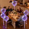 50 Pack LED Light Up Balloons, 20 Inch Colored Glowing Party ...