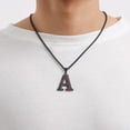 thumbnail image 3 of Baseball Initial Necklace for Men Stainless Steel Baseball Letter Pendant Chain Personalized Baseball Gift for Men(Black), 3 of 6