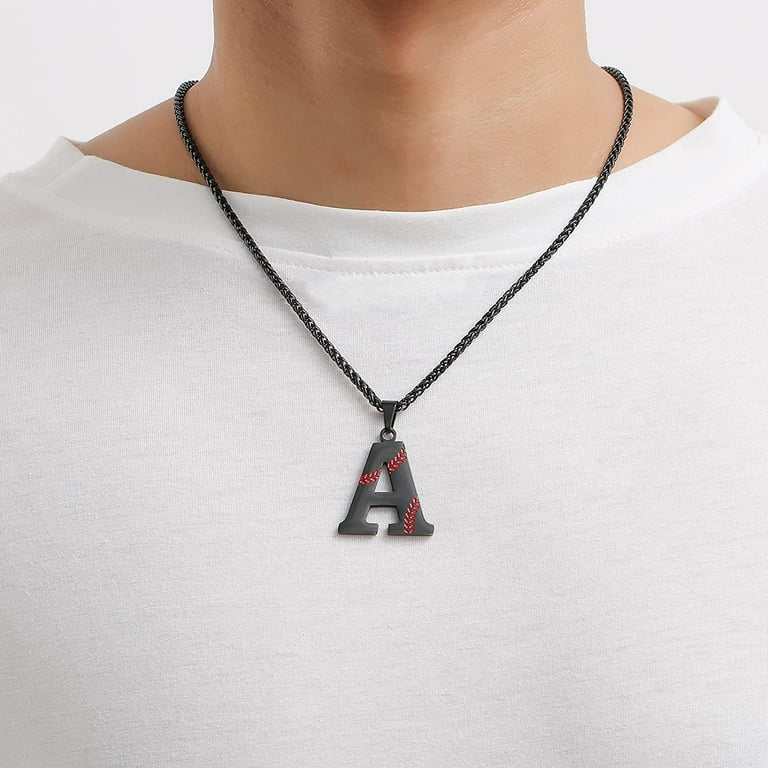 Black on sale initial necklace