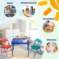 thumbnail image 6 of FlexWave Children's Edition Folding Table，Includes 1 Square Card Table，with Blue Padded Top ，for Home, Game Night, Picnic, or Party, 6 of 7