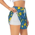 thumbnail image 1 of Balery Rubber Duck Pantalones cortos deportivos para mujer con forro y dos bolsillos, elásticos, para entrenamiento, gimnasio, yoga-Large, 1 of 7