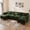 Green, variant on WACASA 120" Oversized Modular Sectional Cloud Sofa with 1 Movable Ottoman, Extra Deep Seat Couch for Living Room, Chenille Green
