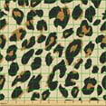 thumbnail image 2 of Ambesonne Leopard Fabric by the Yard Upholstery, Continuing Spots Blemishes, 10 Yards, Charcoal Grey and Amber, 2 of 5