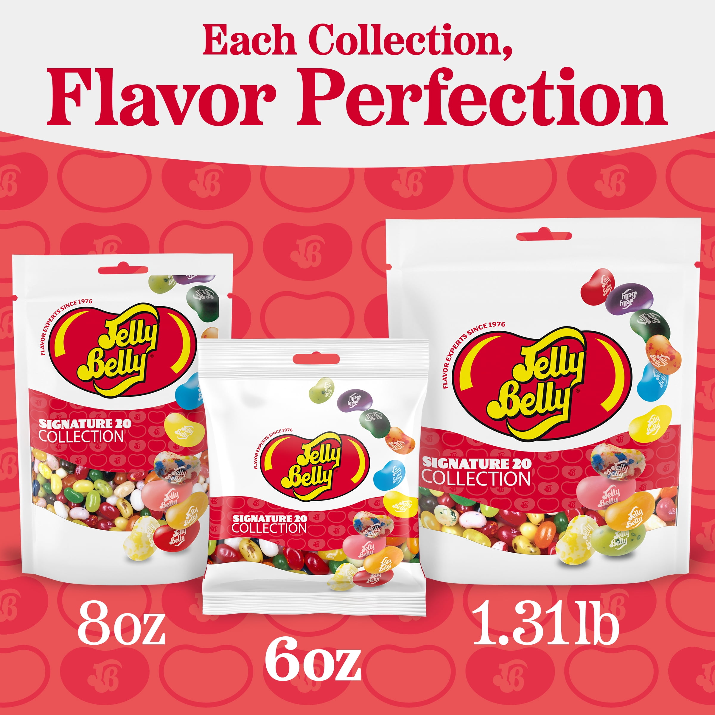 Jelly Belly Signature 20 Jelly Bean Collection - 6 oz Peg Bag, 12-Count Case - Genuine, Official, Straight from the Source