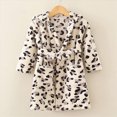 thumbnail image 2 of Gibobby Boys Girls Kids Soft Flannel Bathrobe,Thickened Warm Hooded Sleep Robe with Waist Tie,Plush Cozy Loungewear for Fall Winter for 2T 3T 4T 5T 6T 7T Toddler Pajamas,WH2,Size 6-7T, 2 of 4