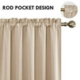 thumbnail image 3 of DWCN Insulated Blackout Curtains for Bedroom, Energy Saving Privacy Room Darkening Curtains for Living Room (W60 x L84 inch, Beige, Set of 2 Panels, Top of Rod Pocket), 3 of 5