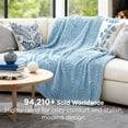 thumbnail image 2 of Manta de Lana Bedsure GentleSoft Azul para Mujer 130x180 cm, 2 of 9