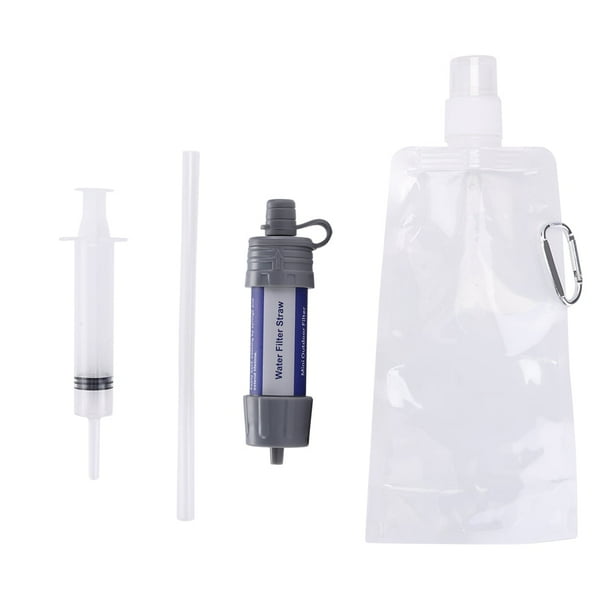 Purificador de Emergencia Cgtredaw Filtro para Campamento Pajita Gris