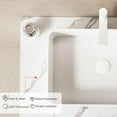thumbnail image 5 of 30" Bathroom Vanity with Sink, Small Bathroom Vanity with Durable Ceramic Basin and Sintered Stone Countertop and Soft Closing, Freestanding Bathroom Vanities, White, 5 of 7