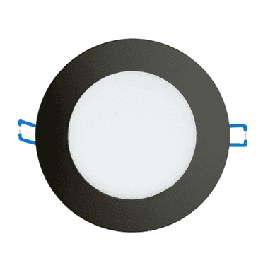Perlglow 5 inch Slim Ultra-Thin Round Downlight Luminaire, Black Finish, LED Recessed Light Fixtures 2700K|3000K|3500K|4100K|5000K.