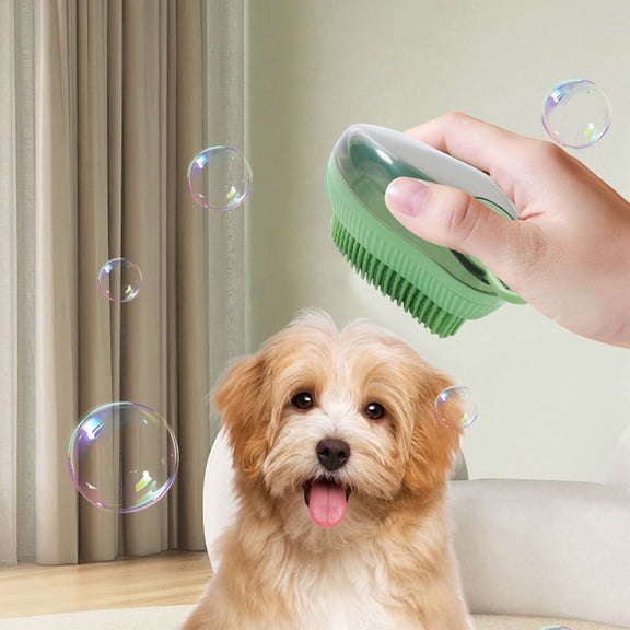 Multifunctional Shaped Pet Silicone Bath Brush for Floating Hair Removal and Back Scrubbing for Cats and Dogs