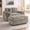 Brown, variant on Noble House Wesley Double Sofa Recliner, Adjustable Chenille Fabric Chair with Charging Port and Storage Ottoman, Brown
