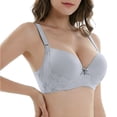 thumbnail image 2 of Txenfivo Plus Size Bras for Women Lace Push Up Full Coverage Underwire T-Shirt Bra Lightly Lined Womens Everyday Comfort Bra, 36C-50DDD, 2 of 9
