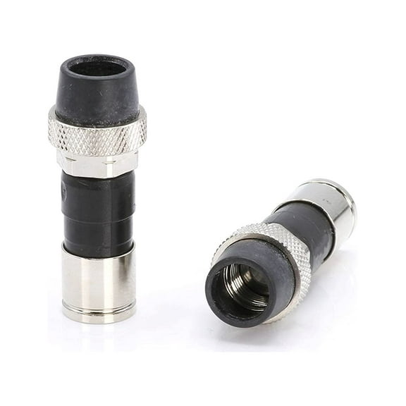THE CIMPLE CO - RG6 Coaxial Cable Connectors - Coax Compression Fittings w Weather Seal - 4 ea