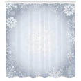 thumbnail image 3 of Ambesonne Ombre Shower Curtain, Christmas Frame Swirls, 69"Wx75"L, Pale Blue Coconut, 3 of 3