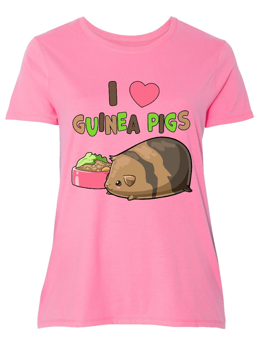 INKtastic I Love Guinea Pigs Women's Plus Size TShirt