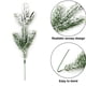thumbnail image 4 of Ramas de Árbol de Navidad de Terciopelo Sintético de 5 Ramas | Decoración de Agujas de Cedro Artificiales de Plástico Blanco | Tamaño: 28,5 Cm / 11,3 Pulgadas | Paquete de 2, 4 of 7