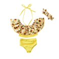 thumbnail image 2 of Trajes de baño con estampado floral para niñas Trajes de baño de dos piezas con volantes y volantes adecuados para 12-18 meses Feliz Sencillez, 2 of 4