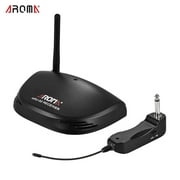 Aroma ARU-02 Professional Rechargeable UHF Wireless Digital Audio Transmission Transmitter Receiver System with USB Cable for Guitar Bass
