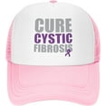 thumbnail image 3 of Cure Cystic Fibrosis Trucker Hat - Mesh Baseball Snapback Cap for Men Or Women Outdoors Black, 3 of 8