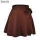 thumbnail image 2 of Minifalda patinadora sedosa suave y fluida de satén de cintura alta superpuesta para mujer, Chocolate, XL, 2 of 5
