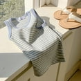 thumbnail image 3 of Liyamei Girls Striped Tank Top Summer Casual Sleeveless Shirt For Toddler Kids Comfortable Stretchy Outfit Playwear Everyday Wear Girls Blouses Size 5-6 Years, 3 of 4