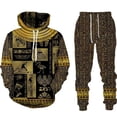 thumbnail image 3 of Conjunto de sudadera con capucha del faraón egipcio Anubis con el Ojo del Dios egipcio del coro antiguo impreso en 3D, 3 of 5