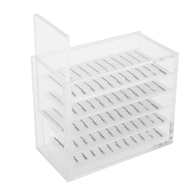 Caja de almacenamiento de pestañas NikouMX Soporte de paleta de pegamento de plástico 5 capas