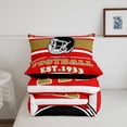 thumbnail image 4 of Erosebridal Ensemble de Literie de Football Américain pour Tout-Petits, Réversible 2 Pcs, Rouge, Pittsburgh, 4 of 6