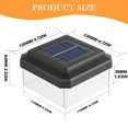 thumbnail image 3 of Solar Fence Post Cap Lights 1PC Outdoor Warm White LED Deck Lights for Wood & Vinyl Posts, Waterproof Solar Powered Garden Fence Lighting for Patio, Yard, Porch & Pathway, 10*10cm, 3 of 9