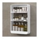 thumbnail image 1 of Estantes montados en la pared del inodoro Estantes de almacenamiento de cosméticos de tres capas Estantes de metal montados en la pared sin perforaciones, 1 of 6