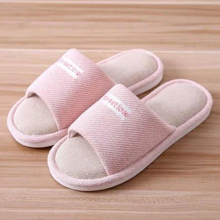 

CoCopeanut Four Seasons House Women Hemp Slippers Comfortable Cotton Flax Flat Ladies Casual Shoes Non-slip Bedroom Lovers Men Slides