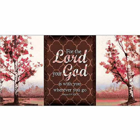 Lord Your God Joshua Landscape Tree Pattern Religious Painting Red & Brown Canvas Art by Pied Piper (Best Time To Visit Joshua Tree)