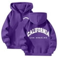 thumbnail image 3 of Hoodies for Women 2025 California Los Angeles Hoodie Long Sleeve Graphic Y2K Hoody Hooded Sweatshirt Women Pullover, 3 of 4