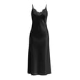 thumbnail image 5 of Nightgown with Built in Bra Racerback Sleeveless Night Shirt Spaghetti Strap Loose Fit Breathable Sleepwear Lightweight Sleepdress Z06 Black S, 5 of 6