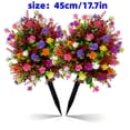 thumbnail image 3 of Artificial Camellia Flower 2 Pack with Ground Stakes Lifelike Silk Faux Flowers for Outdoor Garden Decor Grave Memorial Cemetery Planter Wedding Aisle Patio Mailbox Entryway Sympathy Gift, 3 of 9