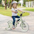 thumbnail image 2 of Costway Vélo pour Enfants 12 Pouces avec Selle et Guidon Ajustables, Roues Stabilisatrices Amovibles, Frein à Main, Vert, 2 of 10