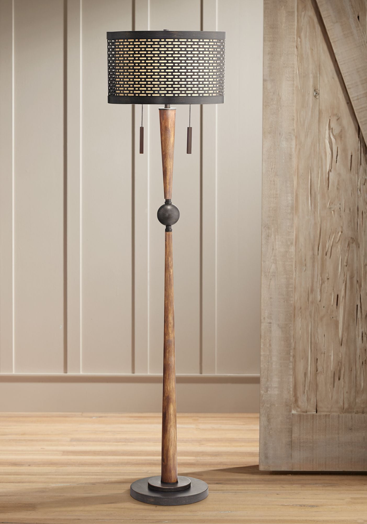 Franklin Iron Works Mid Century Modern Floor Lamp Cherry ... Franklin Iron Works Mid Century Modern Floor Lamp Cherry ...