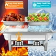 thumbnail image 3 of EVGTTI 8QT Chafing Dishes, 4 Pack High Premium Stainless Steel Complete Set with Half Size Food Pan, Chafing Dish Buffet Set for Gatherings Banquet, 3 of 6
