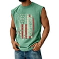 thumbnail image 2 of American Flag Tank Tops for Men 4th Of July USA Muscle Sleeveless Tank Top 250 Anniversary USA Independence Day Patriotic Tank Tops We the People Crewneck Tops,Green XL, 2 of 4