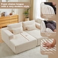 thumbnail image 5 of TUANLUO Chaise Lounge Indoor, 87" Oversized Upholstered Sectional Couch for Living Room, Corduroy 2-Seater Lounge Chair, No Assembly Required, Beige, 5 of 12