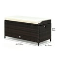 thumbnail image 2 of Uforic Large Outdoor Rattan Storage Bench, Spacious PE Wicker Patio Storage Box with Easy-to-Use Handles and Comfortable Cushion, Ideal for Backyard, Courtyard, Outdoor Space, 2 of 5