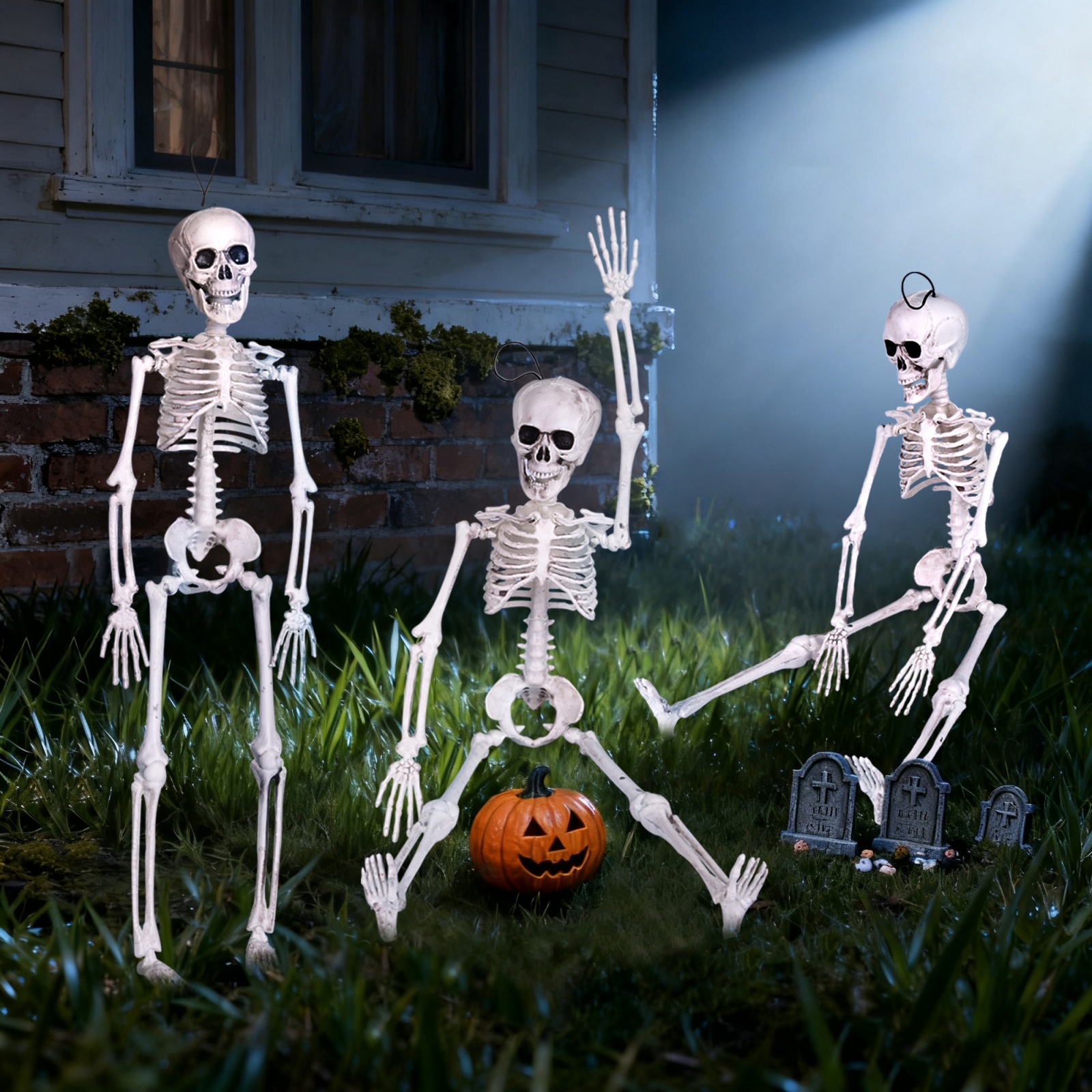 Figurines Squelette Halloween En Résine – Déco Effrayante Pour Intérieur Et Extérieur !