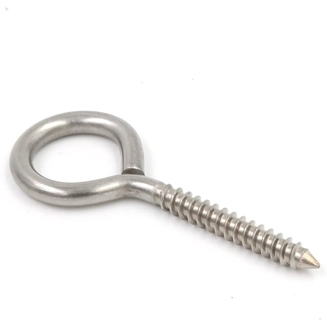 M5 * 65MM 304 Acero inoxidable Tornillo de anillo automático Tornillo de rosca Oveja Círculo Ojo redondo Tornillo autorroscante Tornillo de rosca automático Anillo de apriete manual 10PCS