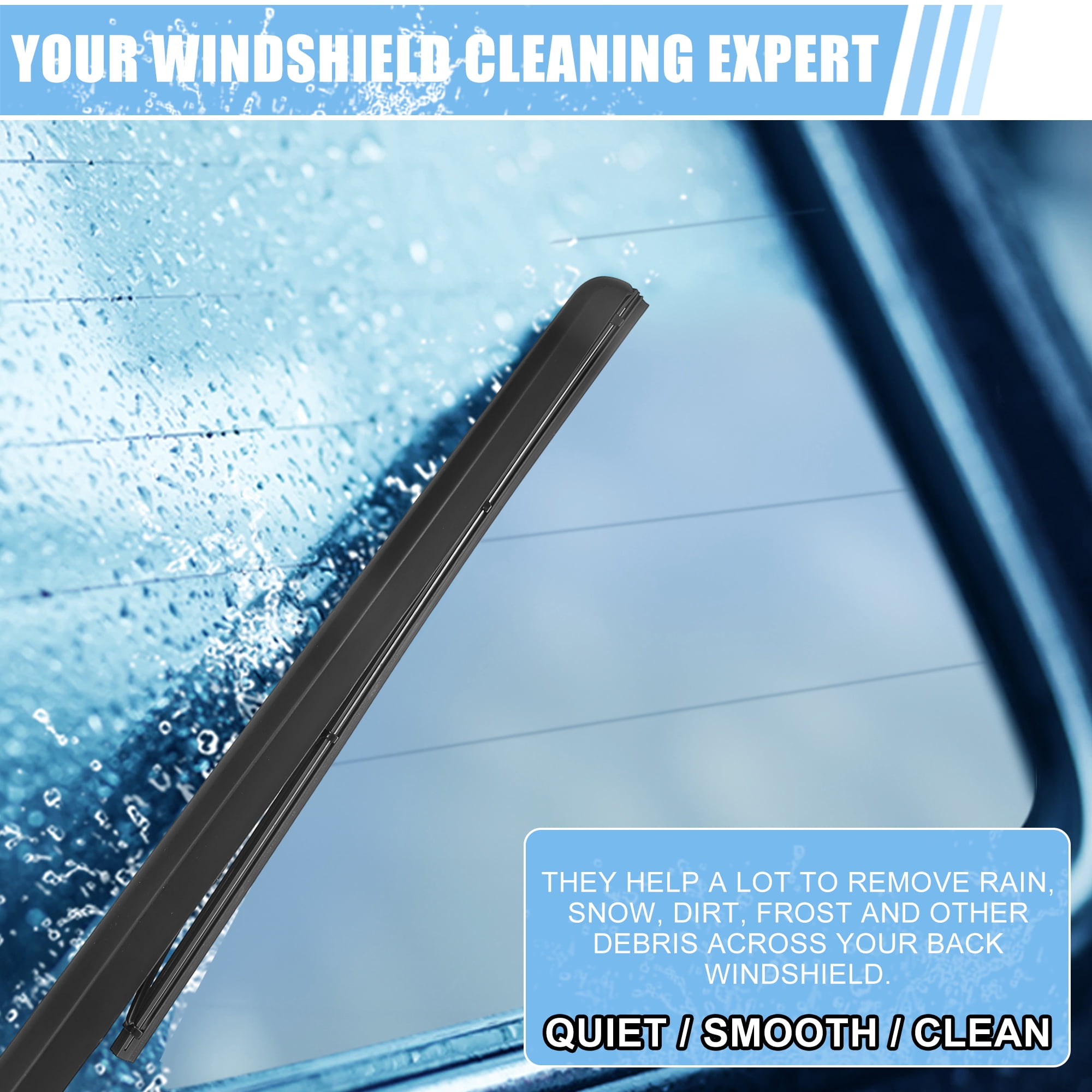 Unique Bargains Rear Windshield Wiper Blade Arm Set for Audi Q7 2007-2015 Pack of 3