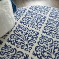 thumbnail image 6 of Nourison Grafix Damask White/Blue 5'3" x ROUND Area Rug, (5 Round), 6 of 8