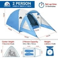 thumbnail image 2 of 2 Person Camping Tent with Porch - Lightweight Backpacking Tent for Outdoor Hiking, Hunting & Mountaineering, 2 of 7