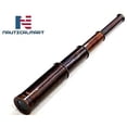 thumbnail image 4 of 14" Brass Pirate Telescope with Wooden Glass Box- Nautical Brass Finish, 4 of 4