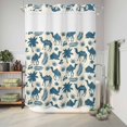 thumbnail image 6 of No Hook Shower Curtain, Tropical Plants Shower Curtains for Bathroom with See Through Top Window, Summer Farmhouse Vintage Blue Camels Waterproof & Washable Bath Curtain Extra Long 72"x84", 6 of 9