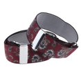 thumbnail image 3 of Men Anti-Slip Shirt Sleeve Garters Adjustable Stretch Armbands - Burgundy2, as described, 3 of 6